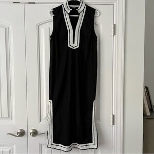 Karen Kane Black Maxi Dress with White Trim